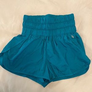 Free People Teal The Way Home Shorts